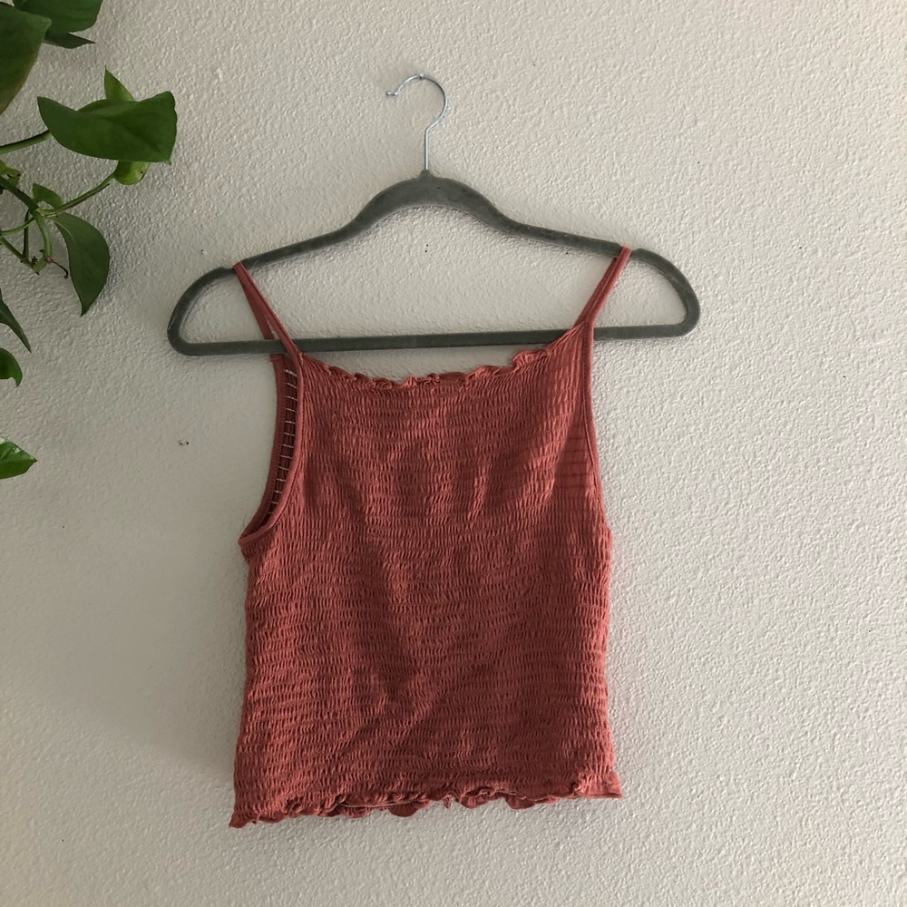 Crop top- burnt orange color